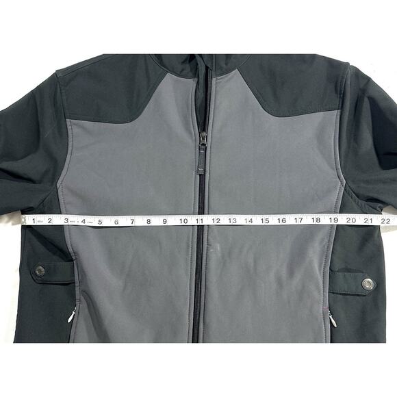 Walls Jacket Womens Large Black Fleece Lined Full Zip Hiking Soft Shell - Picture 5 of 12